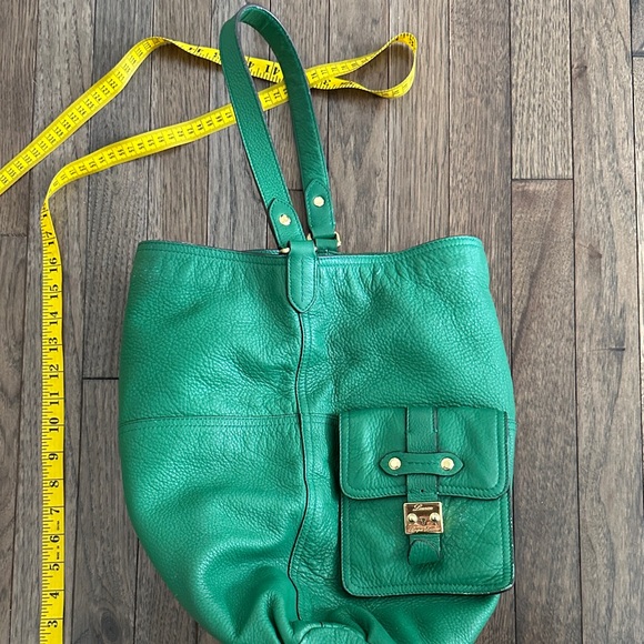Ralph Lauren saddle bag all leather Kelly Green - Picture 7 of 9